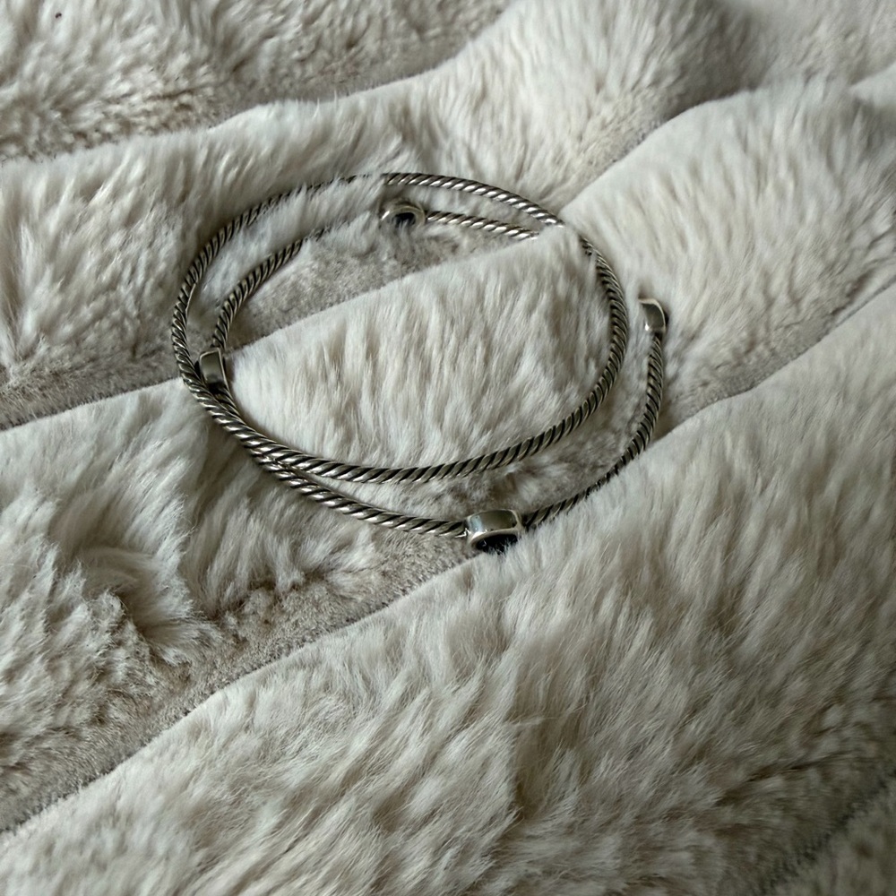 David Yurman Silver Twisted Cable Bracelet